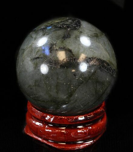 Flashy Labradorite Sphere - Great Color Play #37667
